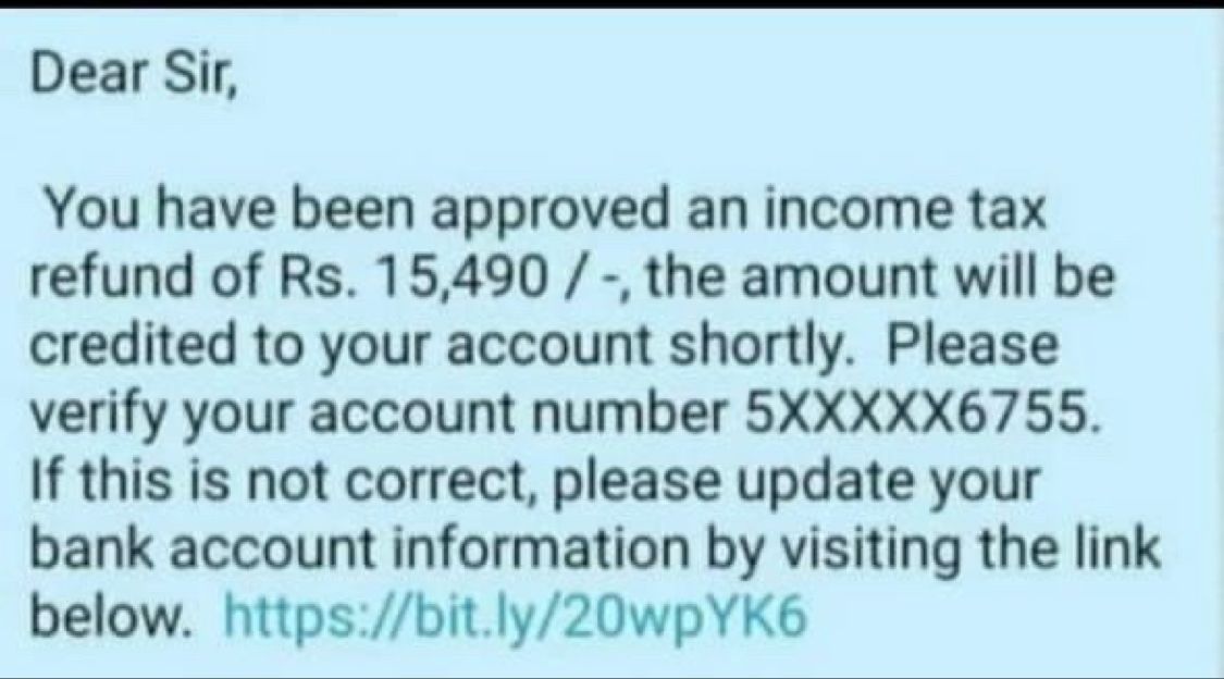 Fake Tax Refund Messages